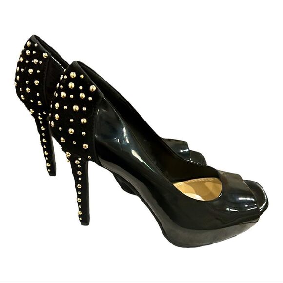 Jessica Simpson Peep Toe Platform Embellished Heels in the Size 7-1/2 - Picture 1 of 12